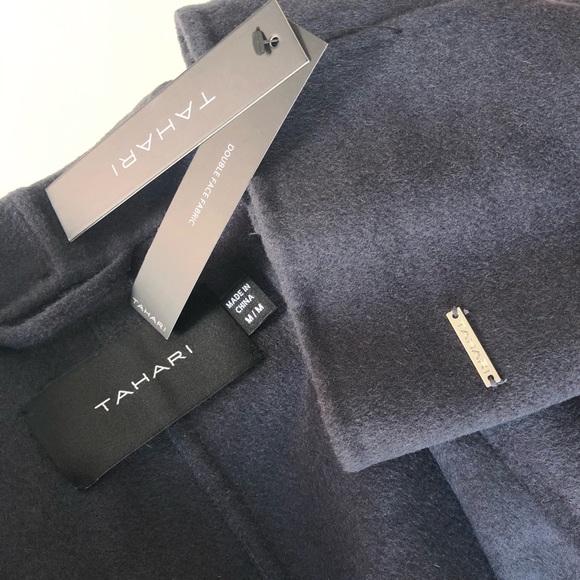 Tahari Marilyn Cape Overlay Wool Blend Coat New With Tag - Picture 6 of 8